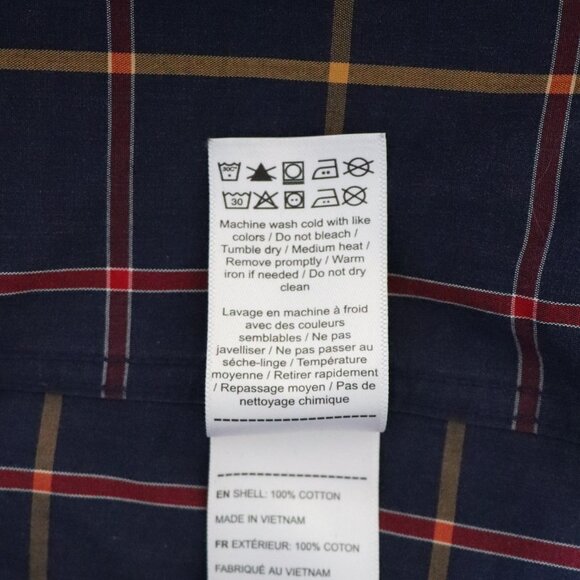 UNTUCKit Men's Navy XXL Georgio Plaid Slim Fit Cotton Button Down Collared Shirt - Picture 13 of 15